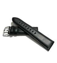 Fado&Her Saate Uyumlu Hakiki Siyah Düz  Deri Saat Kordonu 24   mm  (57 )