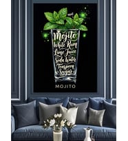 Naneli Mojito Ferahlatıcı İçecek Dekoratif Kanvas - Mdf Ahşap Tablo