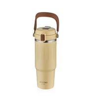 Shotay ST-8168 Çift Kullanım Pipetli/Rahat İçim Beyaz 900ml Çelik Termos