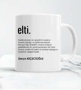 Elti Açıklamalı Kupa Bardak Kişiye Özel