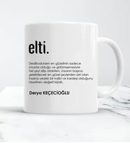 Elti Açıklamalı Kupa Bardak Kişiye Özel