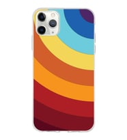 Apple iPhone 11 Pro Uyumlu Kapak Renk Cümbüşü Tasarımlı Şeffaf Silikon Kılıf