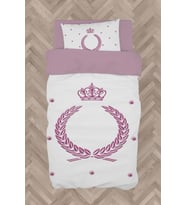 MEKTA HOME BEBEK VE ÇOCUK ODASI Taç Çelenk ve Yıldız Desenli Nevresim Takımı