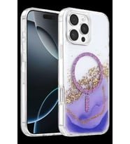 Onegif iPhone 16 Pro Max Lotus Simli Magsafe Kapak - Mor