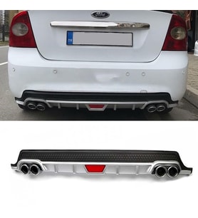 Ford Focus 2 Gri Difüzör Difizör Yuvarlak Egzoz Görünüm Kulaklı Tip 2004 - 2010