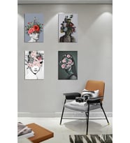 Çoklu Ahşap Duvar Tabloları - Posterler 4'lü