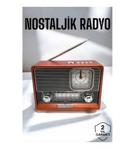 Mey İthalat® Nostaljik Görünümlü USB Girişli Bluetooth Bağlantılı Radyo