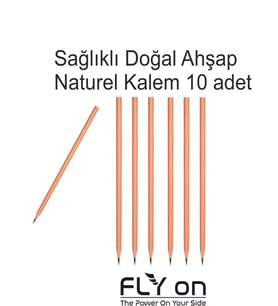 Kaliteli Doğal Naturel Kurşun Kalem Ahşap Boyasız Sağlıklı 10 adet FLYON