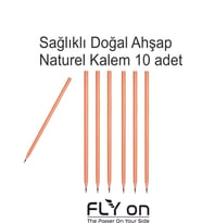 Kaliteli Doğal Naturel Kurşun Kalem Ahşap Boyasız Sağlıklı 10 adet FLYON