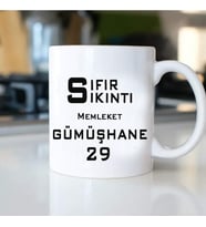 SIFIR SIKINTI MEMLEKET GÜMÜŞHANE KUPA BARDAK