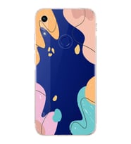 Huawei Honor 8a Uyumlu Kamera korumalı Kapak Karışık Renkler Tasarımlı Şeffaf Kılıf