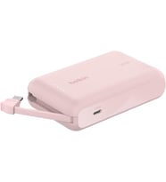 Belkin Boostcharge Power Bank, Entegre Kablolu Taşınabilir Şarj Cihazı 10K Pd 20W - Usb-C Güç Dağıtı (Çok Renkli)