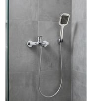Siyah Duş Seti El Duşu Başlığı Spiral Hortum Dayanıklı Banyo Duş Aksesuarı
