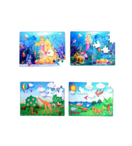4 Set - 96 Parça Tox Origami ve Deniz Kızı 5+ Keçe Yapboz - 5 Yaş Puzzle T041 T018