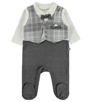 Civil Baby Kazayağı Desen 1-9 Ay Tulum - Ekose