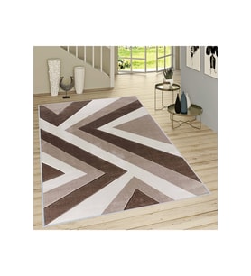 Rovigo Home Dijital Baskı Yıkanabilir Kaymaz Taban Salon Halısı RVG1038 80x150 cm (Kahverengi)