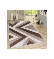 Rovigo Home Dijital Baskı Yıkanabilir Kaymaz Taban Salon Halısı RVG1038 80x150 cm (Kahverengi)
