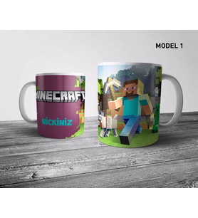 Pixxa  Minecraft Kişiye Özel İsimli Kupa Bardak Modelleri