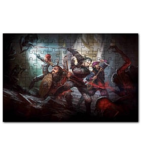 Cakapuzzle Witcher Macera Oyunu Savunma Görseli Puzzle Yapboz MDF (Ahşap) (120 Parça)