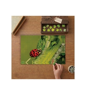 Uğur Böceği - Doğa Tasarımı 240 parça Ahşap Puzzle Ahşap Kutuda MP05311