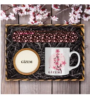 eJOYA Kişiye Özel Tasarım Kupa & Bardak Altlığı & Tütsü Kayığı Hediye Kutusu 114038
