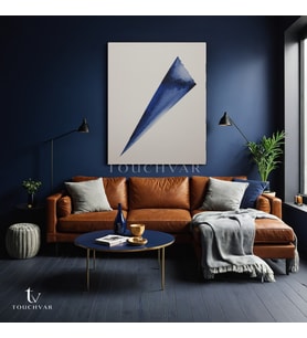 Dikey Kanvas Tablo Üçgen Soyut Sanat Tablosu Ev Ofis Duvar Dekoru