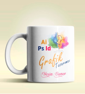 Kişiye Özel Grafik Tasarımcı Tasarımlı Beyaz Kupa Bardak