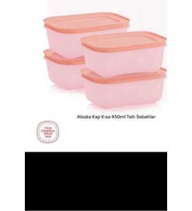 Tupperware Alaska Kap Kısa 450Ml Tatlı Sabahlar Pamuk Şeker Set 4'Lü (4 X 450 Ml)