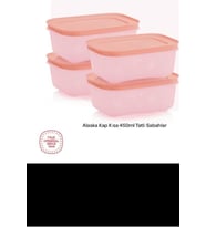 Tupperware Alaska Kap Kısa 450Ml Tatlı Sabahlar Pamuk Şeker Set 4'Lü (4 X 450 Ml)