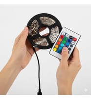 MCG  2 Metre Kumandalı USB LED Şerit Işık - Renk Ayarlı Dekoratif Ortam ve Ambiyans Aydınlatması