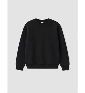 LC WAIKIKI Siyah Bisiklet Yaka Kız Çocuk Kalın Sweatshirt