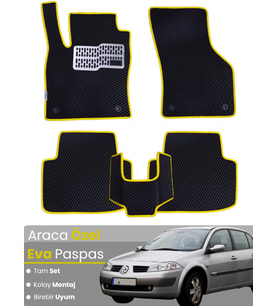 RENAULT MEGANE 2 SEDAN (2002-2008) Uyumlu EVA Paspas Tam Set–Oto Paspas,Araca Özel