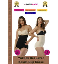 #Korse 2 Beden İncelten Lazer Kesim İz Göstermeyen Kaymaz Toparlayıcı Yüksek Bel Slip Korse 6'lı Set