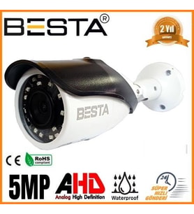 MCG 5 MP 4K 1440P 8 WARM LED AHD Bullet Güvenlik Kamerası BT-5065