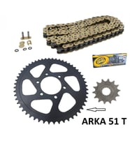 CF MOTO NK 400 ORİNGLİ ZİNCİR DİŞLİ SETİ PERFORMANS ARKA DİŞLİ 51 T SFR GOLD ZİNCİR-ARASMOTO (Siyah)