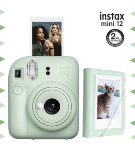 Instax mini 12 Yeşil Fotoğraf Makinesi ve 28'li Mini Albüm Seti