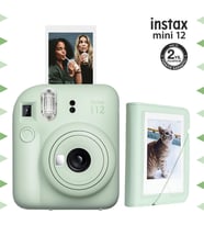 Instax mini 12 Yeşil Fotoğraf Makinesi ve 28'li Mini Albüm Seti
