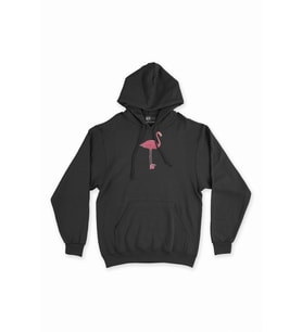 Filamingo Tasarım Siyah Sweatshirt Hoodie