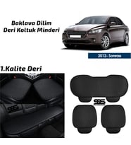 Peugeot 301 2012 Sonrası Siyah Deri Oto Koltuk Minderi