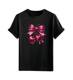 Kiraz  Görselli  Unisex (Cherry Tshirt) Tişört