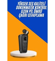 Mikrofonlu Makaralı Bluetooth Kulakiçi Kulaklık Android ve İOS Uyumlu