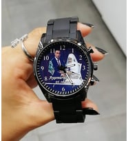 Resimli Erkek Kol saati Hediyelik Erkek Arkadaşa Sevgililer günü Hediyesi Siyah Renk Erkek Arkadaşa Hediye