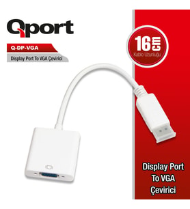 Q-dp-vga Dv Dısplay Port To Vga Dönüştürücü