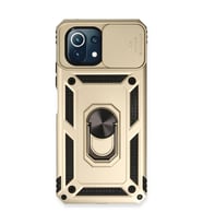 Mi 11 Lite Kılıf Pars Lens Yüzüklü - Gold