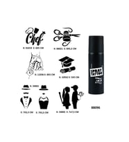 Sanatsal Modeller Spray Tattoo Geçici Dövme Seti Dark Siyah Sprey