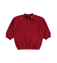 Civil Baby Uğur Böceği Nakışlı 6-18 Ay Sweatshirt - Gri (Koyu Kırmızı)