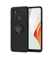 One Plus Nord N100 Kılıf Yüzüklü Magnetli Ravel Case (Siyah)