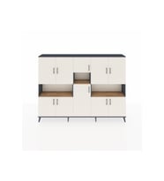 Arges Dolap 14 Raflı 10 Kapaklı 220x30x163 Antrasit-Aytaşı/Çam