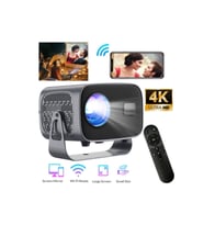 Taşınabilir Sinema Dizi Film Projeksiyon Cihazı 1080P/2K/4K Dahili Wifi & Bluetooth 4K Destekli (Gri)