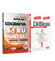Yediiklim 2025 KPSS Genel Kültür Coğrafya Soru Dünyası ve AKM Dil Bilgisi Soru Bankası Seti 2 Kitap
